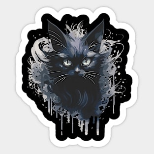 CUTE SERIOUS BLACK Sticker